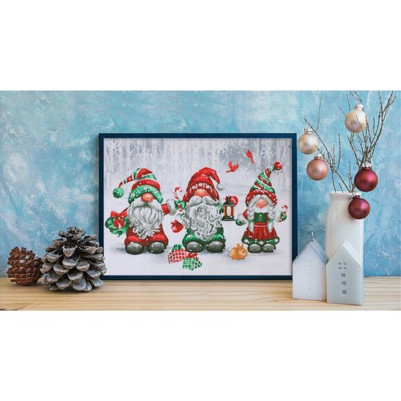 Diamond Dotz "Let's Celebrate" Gnomes Intermediate DD4394 Special Edition 18x14" - Picture 5 of 11